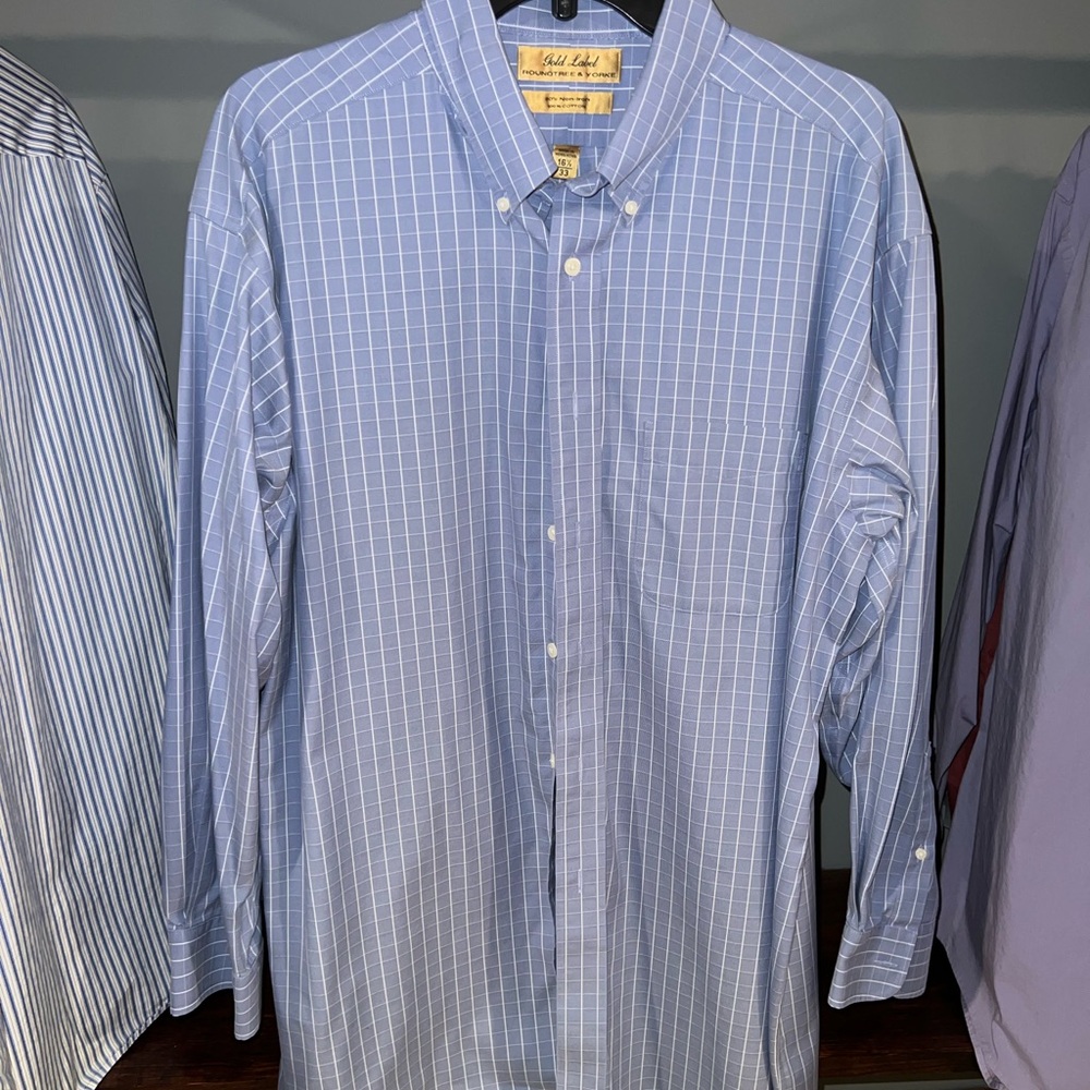 Roundtree & Yorke Blue Checkered Men's Shirt